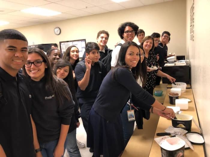 Principal Honor Roll Recipients at our Pembroke Pines (6-12) campus enjoyed an Ice Cream Social for their outstanding achievements!