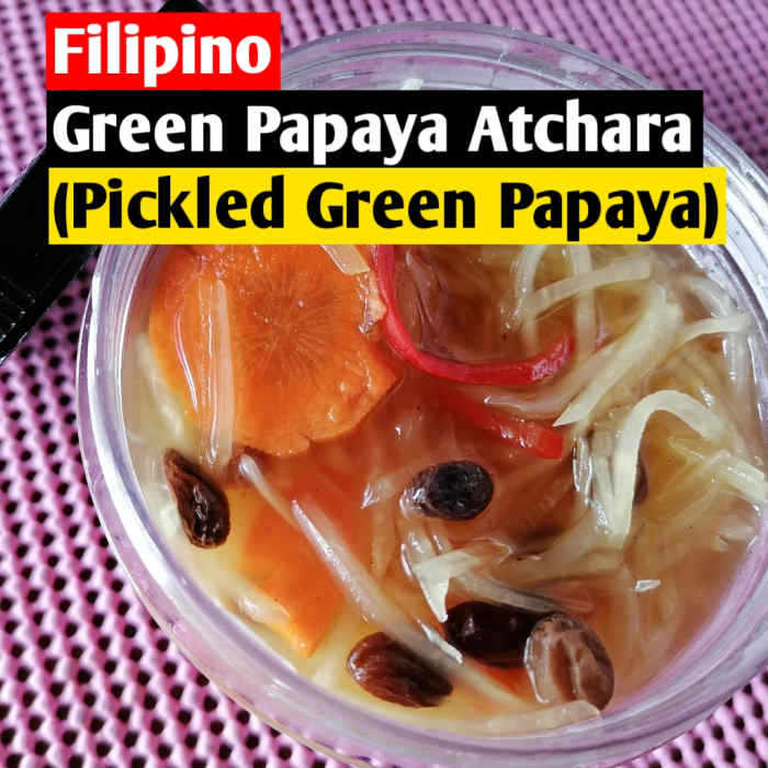 Filipino green papaya atchara (pickle)