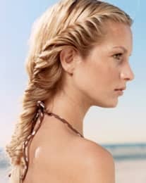 Fishtail braids are also known as herringbone or fishbone. This looks time-consuming but is actually easy to braid.
