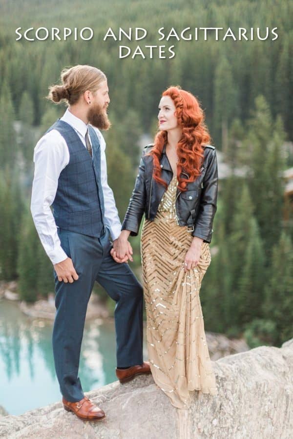 Scorpio and Sagittarius date ideas: (1) take up tango together, (2) a spontaneous night downtown, (3) horseback riding, (4) do something creative and artistic together like pottery, drawing, or music related.