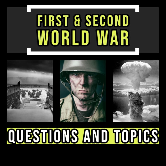 History topics for WWI & WWII.