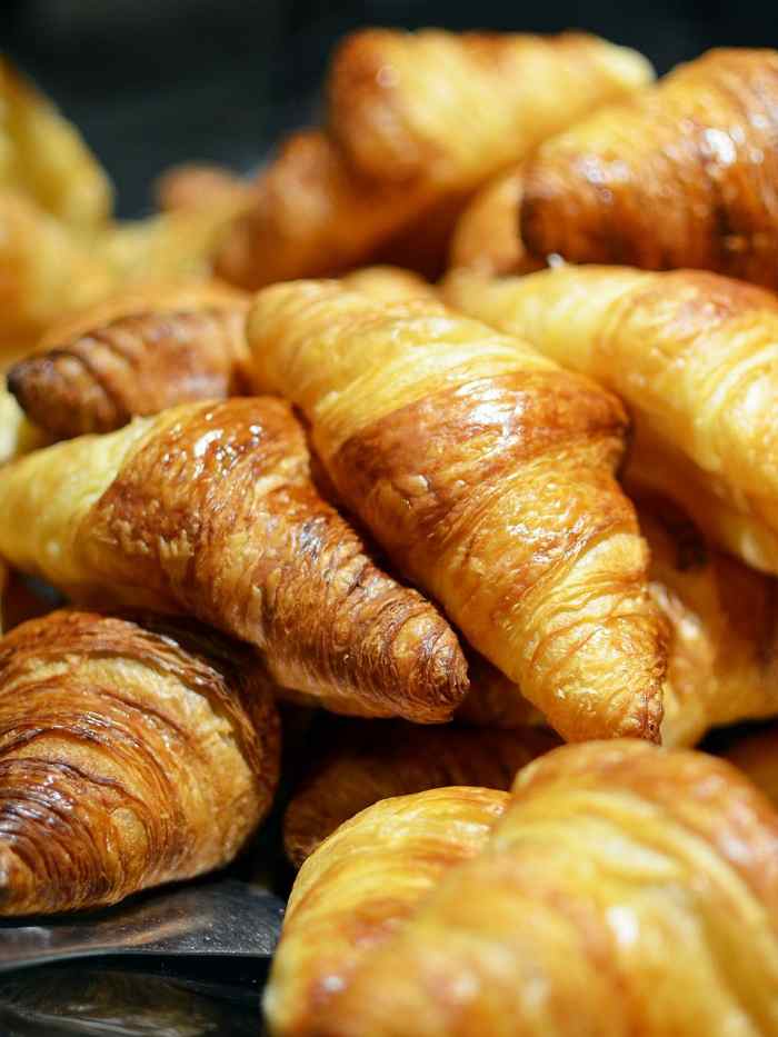Flaky croissants