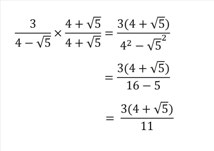 Rationalizing The Denominator: Dealing With Surds/Radicals In Fractions ...