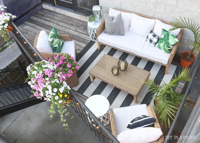 Even though our patio is tiny, we spend most of the summer sitting out here, loving the warm days and nights.
