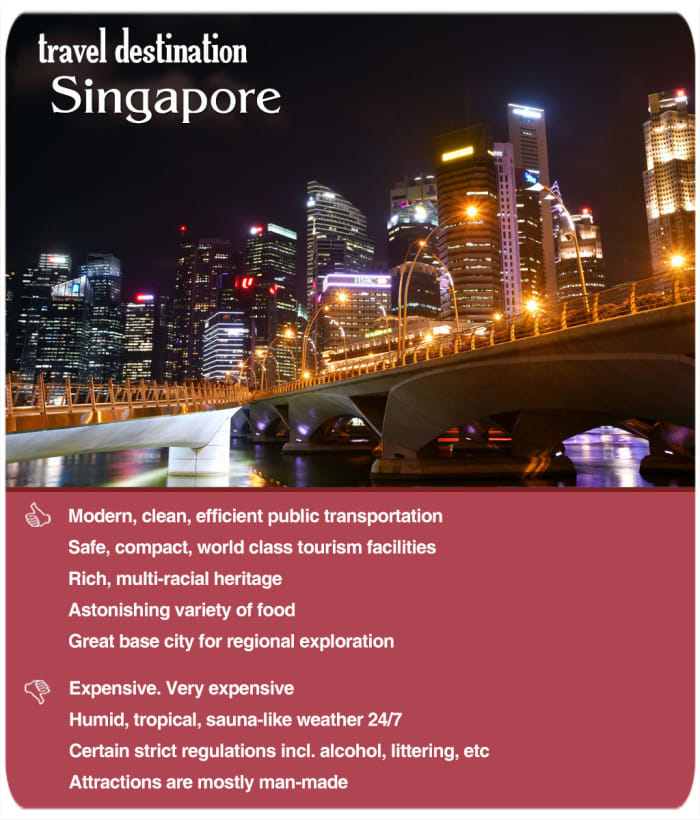 The richest city nowadays of the former Straits Settlements, the tiny nation of Singapore offers a dazzling myriad of activities for all visitors.