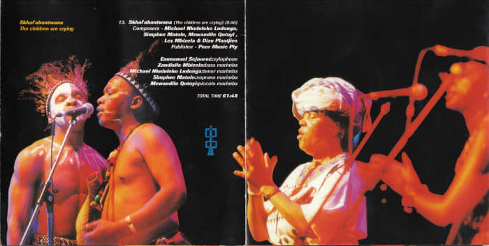 Amampondo Male and Female singers in Live concert performance and wearing their traditional Xhosa garb