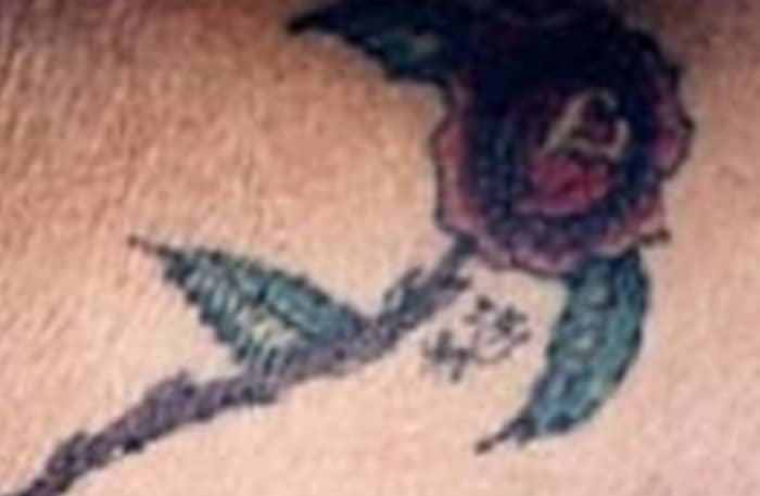 The unidentified body of “Bitter Creek Betty” had a rose tattoo on her right breast. Photo courtesy of Unidentified Wikia.