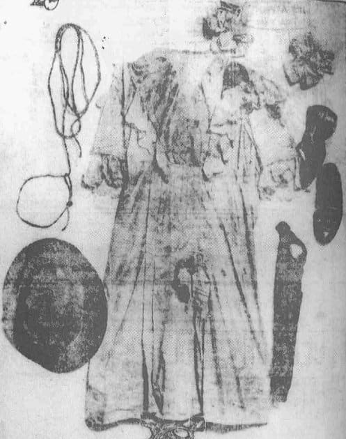 The clothes Mary Phagan was wearing when she was murdered. Maybe the photos of lynching victims should be accompanied by autopsy and crime scene photos of the victims they allegedly murdered.