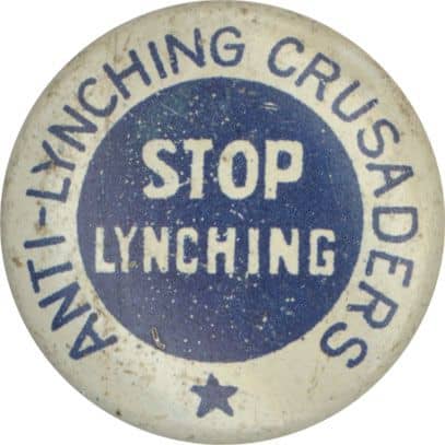 Anti-lynching Crusaders pin. The anti-lynching crusade was a righteous cause, but some activists, like Ida B. Wells, used deception to achieve their goals.