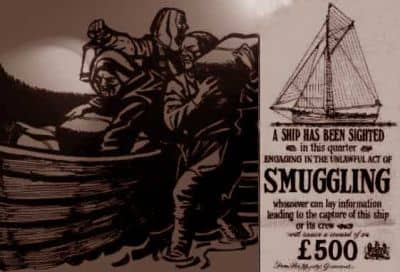 "Saltburn was then but a fishing hamlet and colony of smugglers on the seashore..." Handbill offers reward of £500 for information leading to arrest. However, informants had a tendency to disappear mysteriousy..