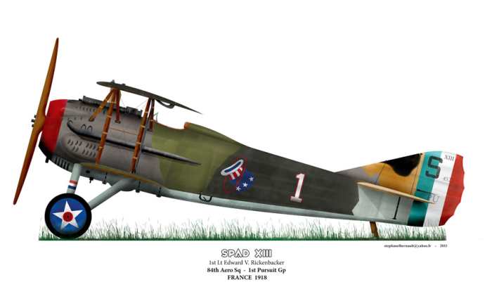 SPAD XIII Edward Rickenbacker the plane he would claim most of his victories with over the Western Front.