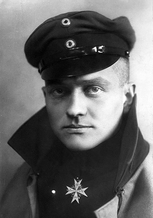The famed German fighter Ace "Red Baron" of the First World War. He was shot down April 21,1918, and die most likely from groundfire.