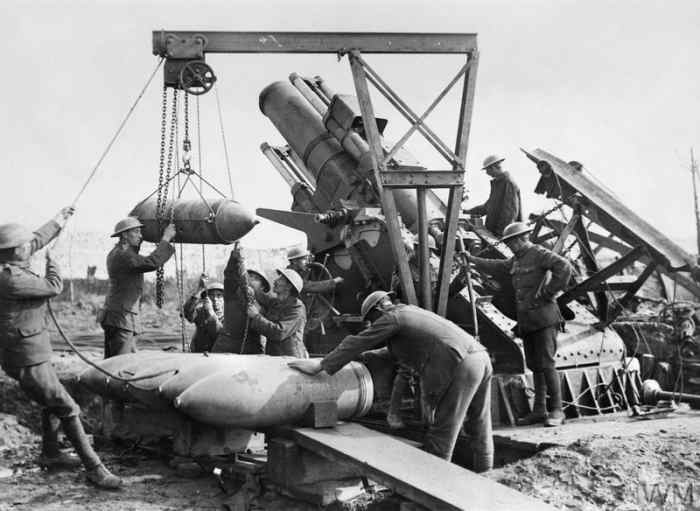 Both sides during the war would use heavy artillery to destroy each others line of defense.