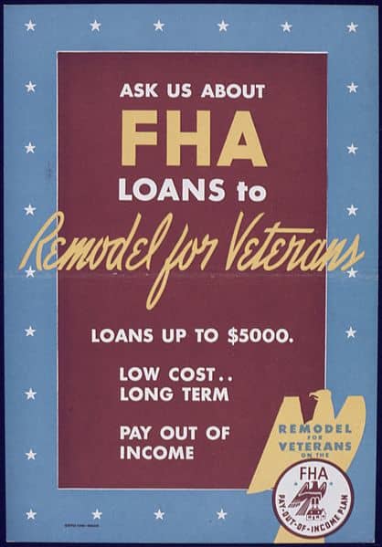 FHA loans are government insured and require a lower down payment.