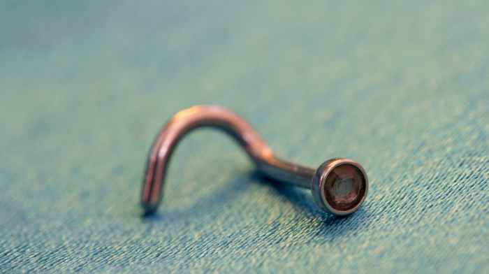 Nose screws come in different types of metal.