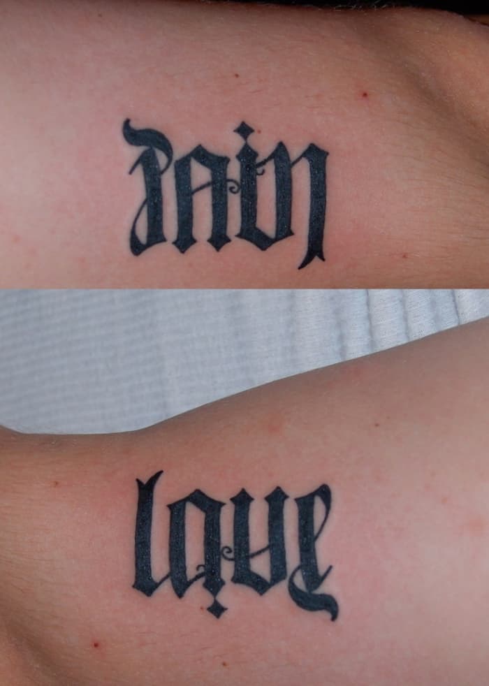 writing styles tattoo