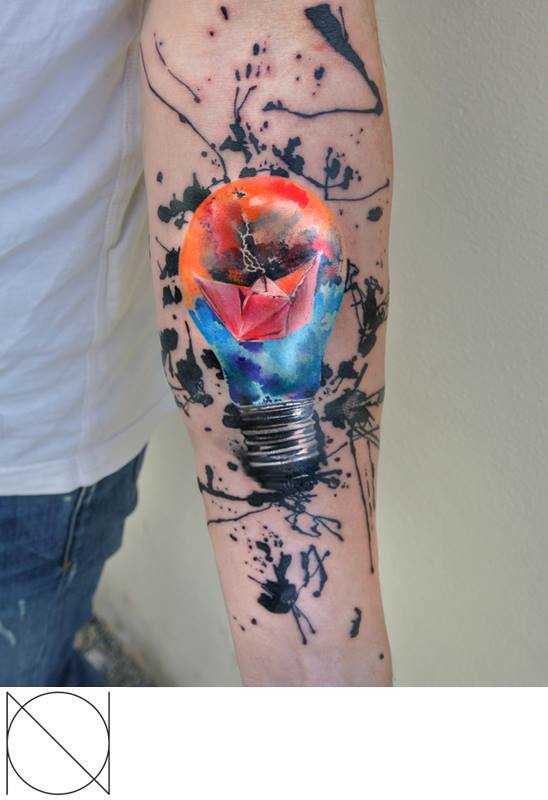 Arm tattoo on male 