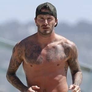 Tattoo #33 is the piece on his right pectoral, bought with a tattoo gift certificate from wife Victoria