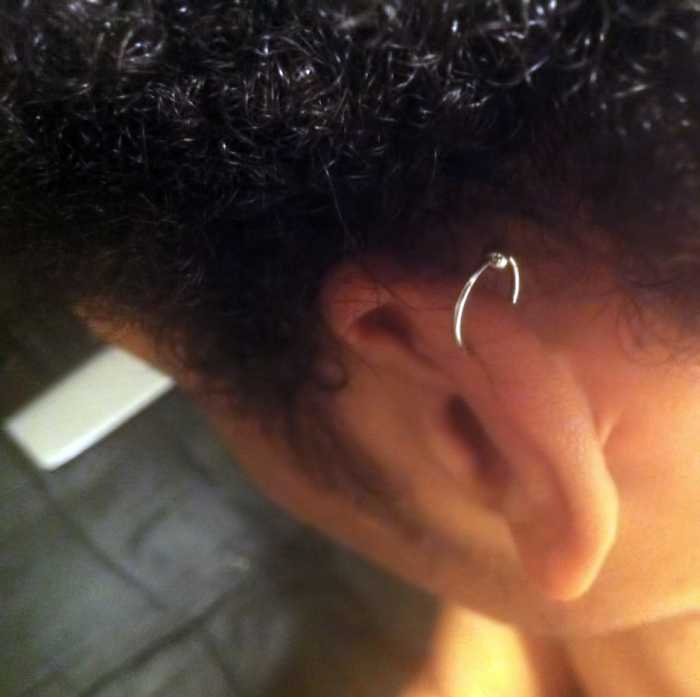 A helix piercing