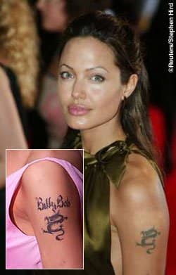 Angelina Jolie S Past And Present Tattoos And Their Meanings TatRing   Angelina Jolie Celebrity Pics Tattoos 