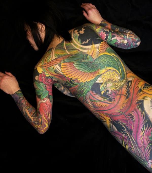 Tattooing is one of the earliest visual art forms and has served as a means of self-expression for thousands of years. This is an example of a Japanese body suit.