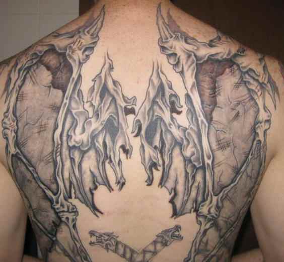 Gothic Tattoos With Wing Designs TatRing