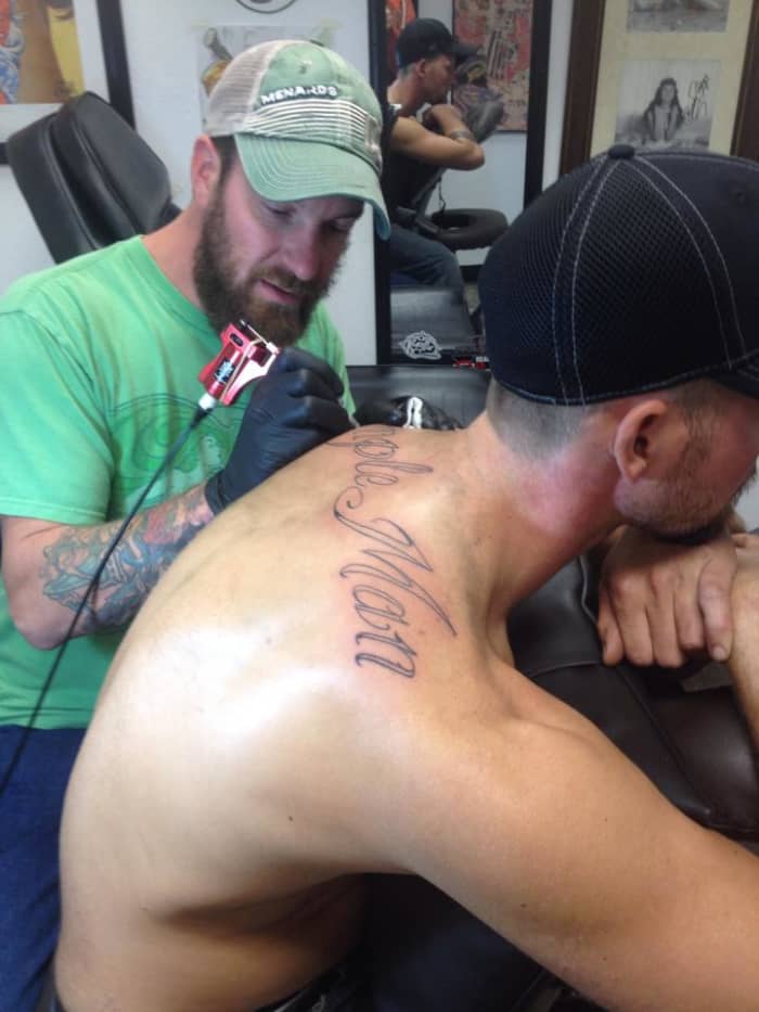 If you see a tattoo you like, ask for the artist's name and how the experience was.