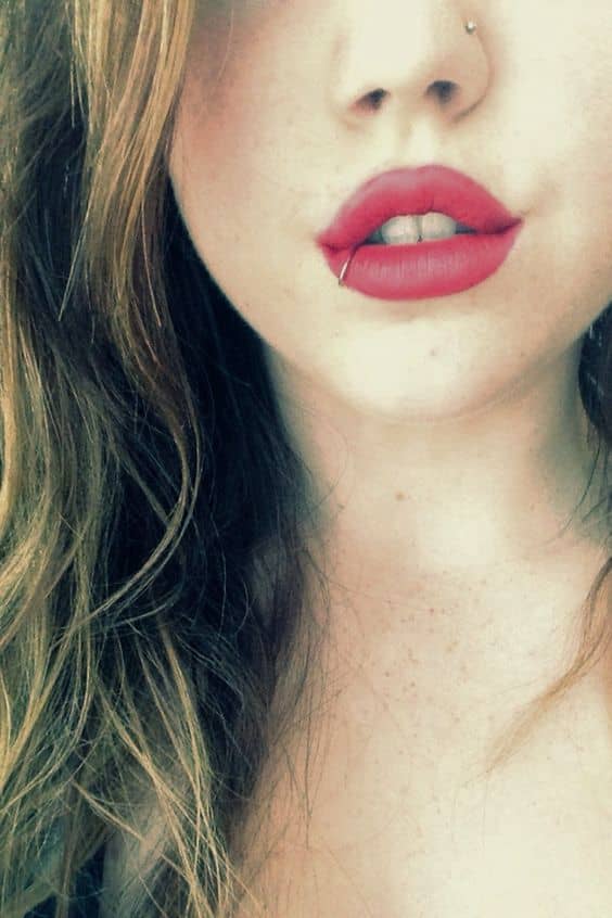 When looking for a delicate lip ring, it's important to find one small enough that'll both add to your face and not distract from your other facial features.