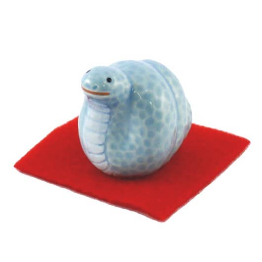 Japoński ceramiczny ornament węża.