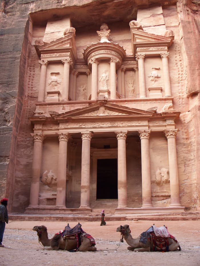 Al-Khazneh, also known as "The Treasury." You may recognize this from "Indiana Jones and the Last Crusade." It was the Temple of the Holy Grail.