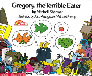 Gregory the Terrible Eater by Mitchell Sharmat, a Reading Rainbow book about picky eating, healthy foods, and nutrition