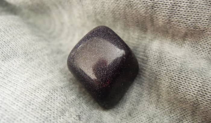 Blue goldstone is a sparkling man made glass with many beneficial properties.