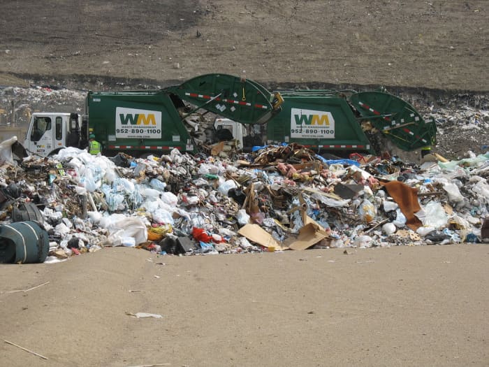 The vast amount of waste produced by humans has a huge impact on the environment.