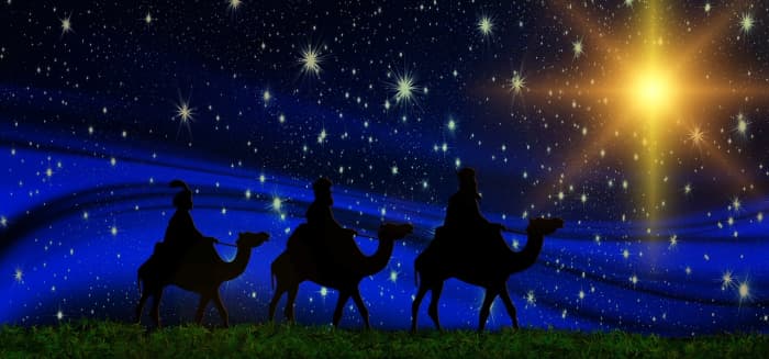 December Magic: The Three Wise Men follow the Star of Bethlehem to find the newborn infant king.