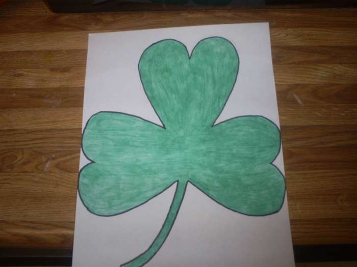 It is easy to make simple shamrocks for Saint Patrick's Day.