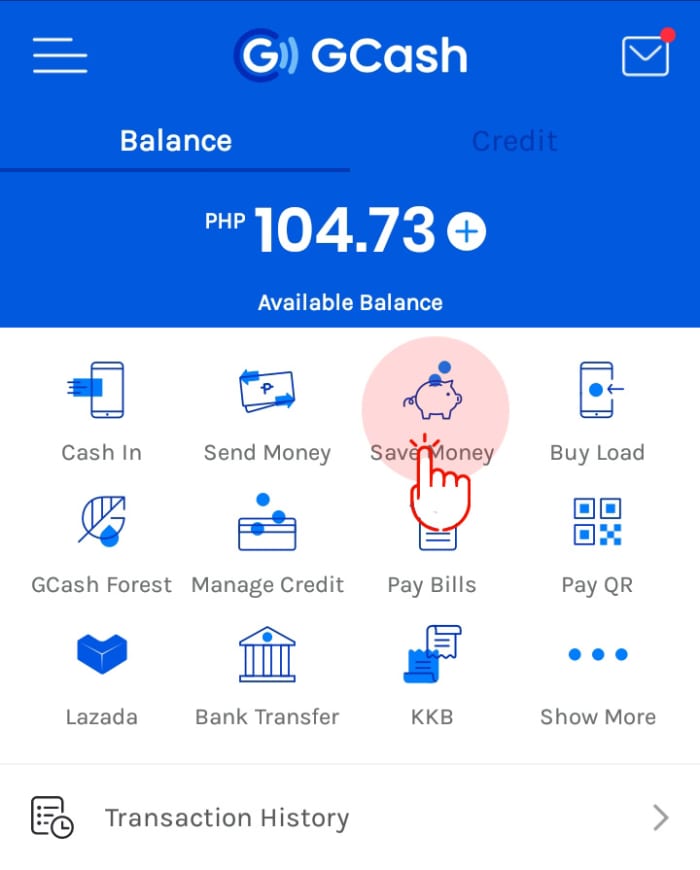 Save Money function of GCash allows its users to instantly create a savings account under partner bank, CIMB