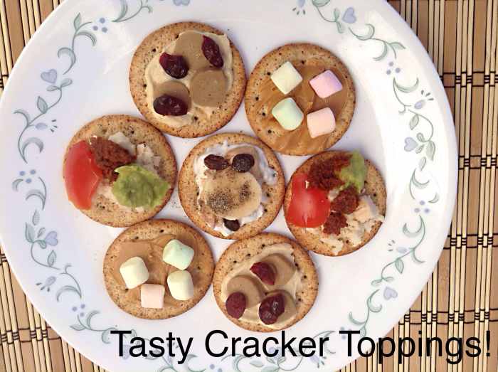 Toppings for crackers are easy to make.