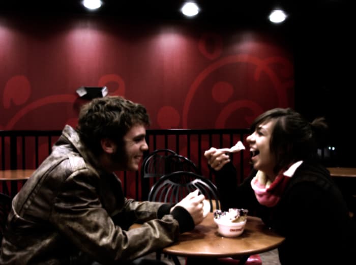 There's nothing better than the chemistry of good conversation on a first date to ease the nerves. Photo by Tombre from www.sxc.hu