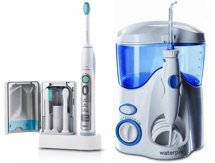 Sonic Toothbrush (left) and Water Flosser