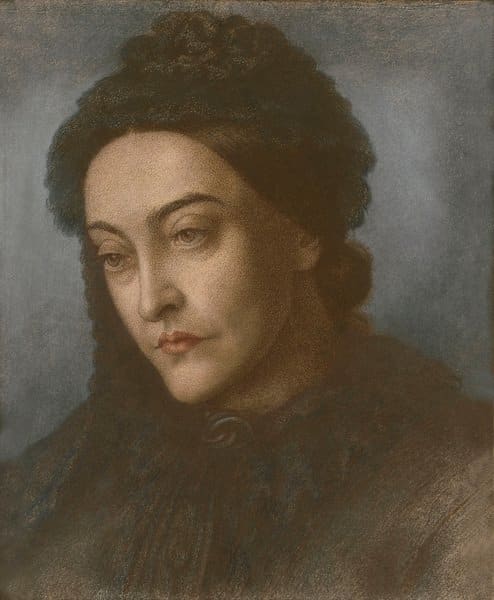 Christina Rossetti (1830–1894): A Painting of Christina Rossetti by her brother Dante Gabriel Rossetti (1877)
