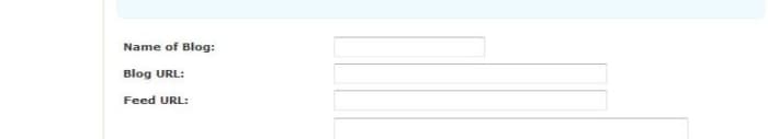 This is what you'll see: an annoying form requesting an RSS feed URL.