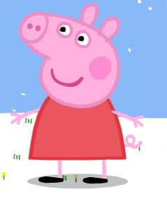 A reference image you might use for your Peppa Pig drawing.