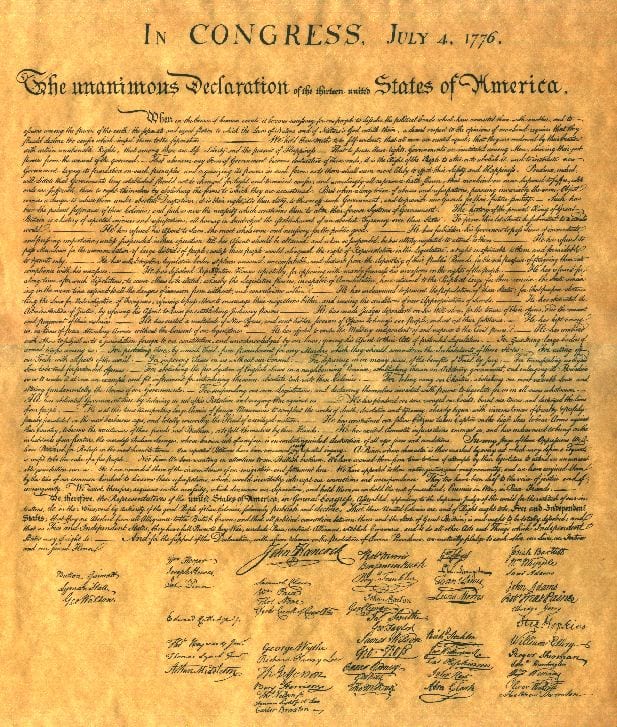 The Declaration of Independence was signed by delegates from the Thirteen Colonies in 1776.