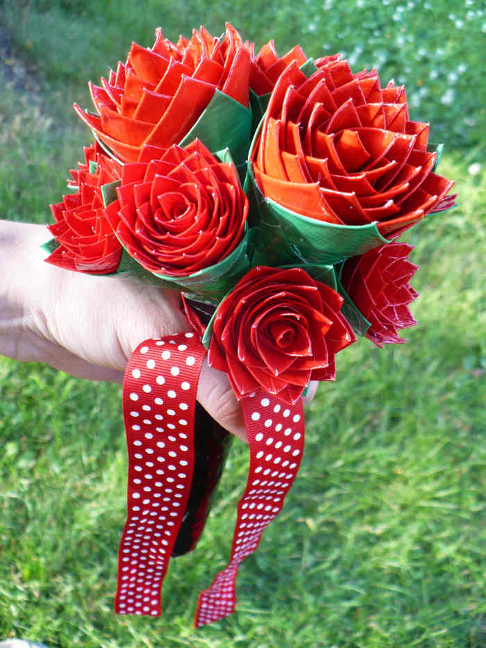 How to Make a Duct Tape Rose Bridal Bouquet Holidappy