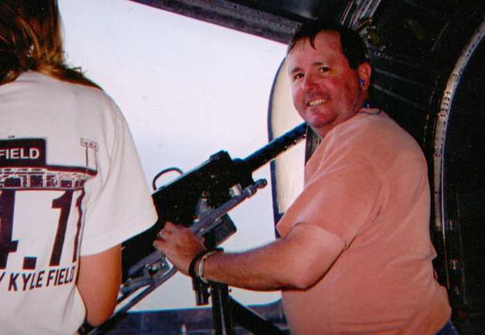 Hanging at the Aft Section waist gun awaiting orders. "Did someone say lock and load the .50 cal.?" ( Imagine having to defend your plane from this position...Incredible !)