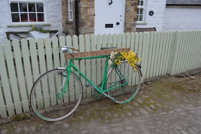 I snapped this pic on a trip a few years ago. Isn't this decorative bicycle cute?