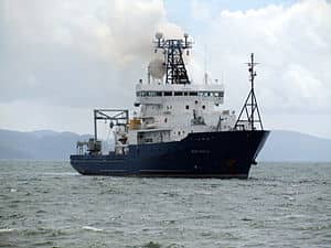 US Navy research vessel RV Roger Revelle, honoring the prominent scientist.