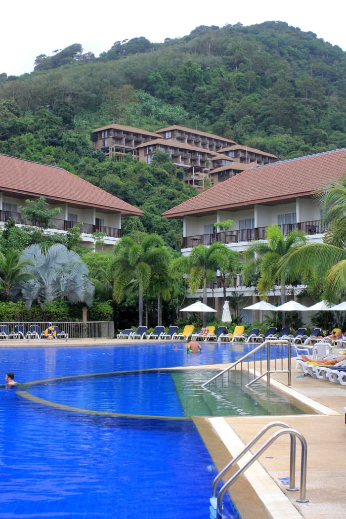 Exotic hotel setting in Krabi. And if you don't want to swim in the pool, the Andaman Sea is just one mile away