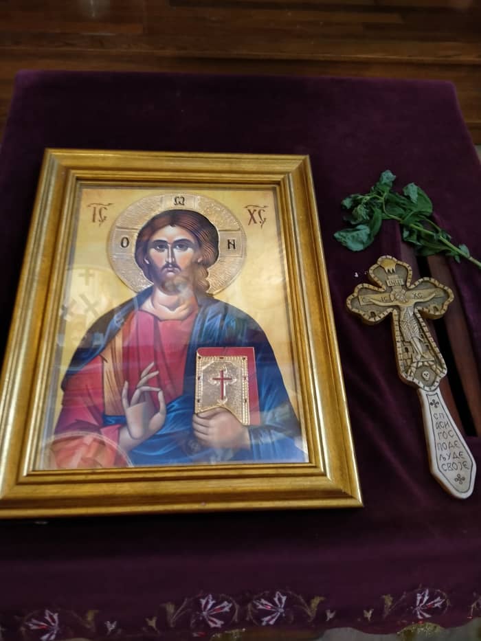 I would often pray to Jesus on this icon, holding his cross with my right hand, attempting to banish evil.