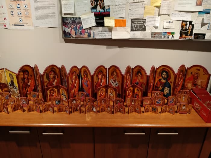 At times these small, hand-made, portable icons of Bogoroditsa talk to me, asking me to buy them. So strange!